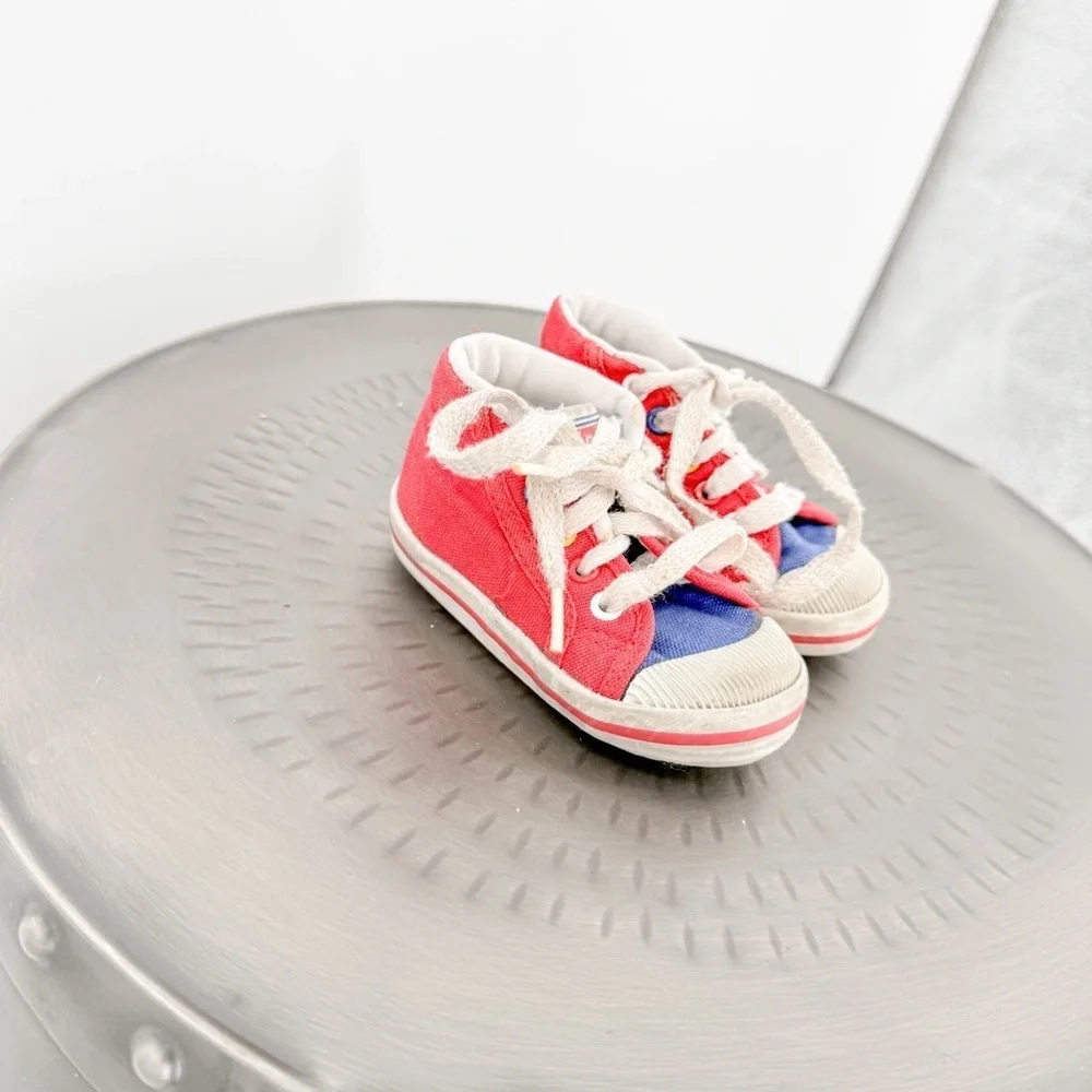 Vintage Fisher Price Red/White baby shoes